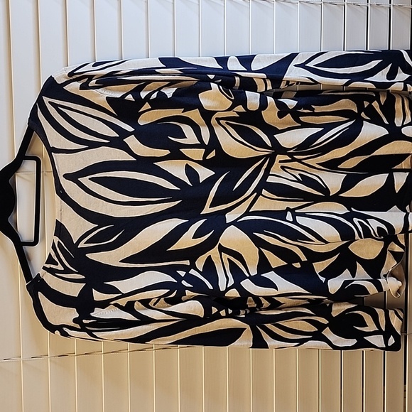 Chico Blue & Cream Print Lightweight Sweater sz 2(large) - Picture 5 of 8